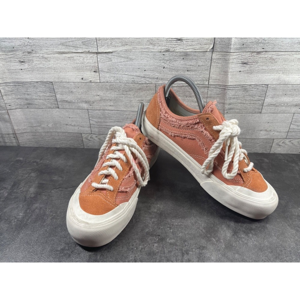 Vans OTW Sneakers Women 7 M Old Skool Fuzzy Shoes Pink Coral Orange Skateboard